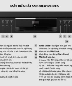 Máy rửa bát âm tủ 14 bộ Eurosun SMS78EU12ES