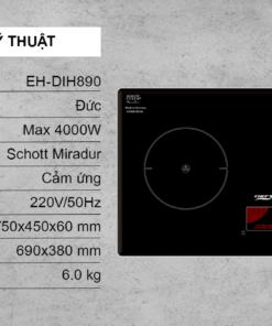 Bếp từ đôi Chef’s EH-DIH890 | Mặt kính Schott Miradur Bếp từ đôi Chef's EH-DIH890
