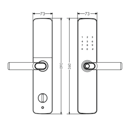 Khóa điện tử cửa gỗ HuBert HB CG62 (Nano Copper) - Kitchen Center