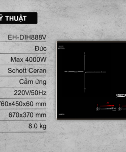 Bếp từ đôi Chef’s EH DIH888V | Tiết kiệm điện năng