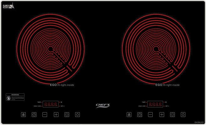Bếp hồng ngoại đôi Chef's EH-DHL321