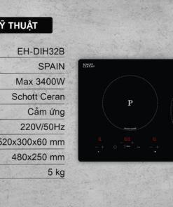 Bếp từ đôi Chef’s EH-DIH32B | Mặt kính Schott Ceran cao cấp