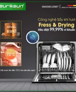 Máy rửa bát âm tủ 8 bộ Eurosun SMS58EU09BT