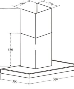 Máy hút mùi chữ T Eurosun EH-90AF88