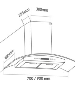 Máy hút mùi kính cong Eurosun EH-90K26S Máy hút mùi kính cong Eurosun EH-90K26S