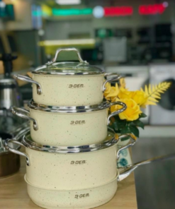 Bộ nồi men đá cao cấp B-GEM BG-868 EVIAN Bộ nồi men đá cao cấp B-GEM BG-868 EVIAN