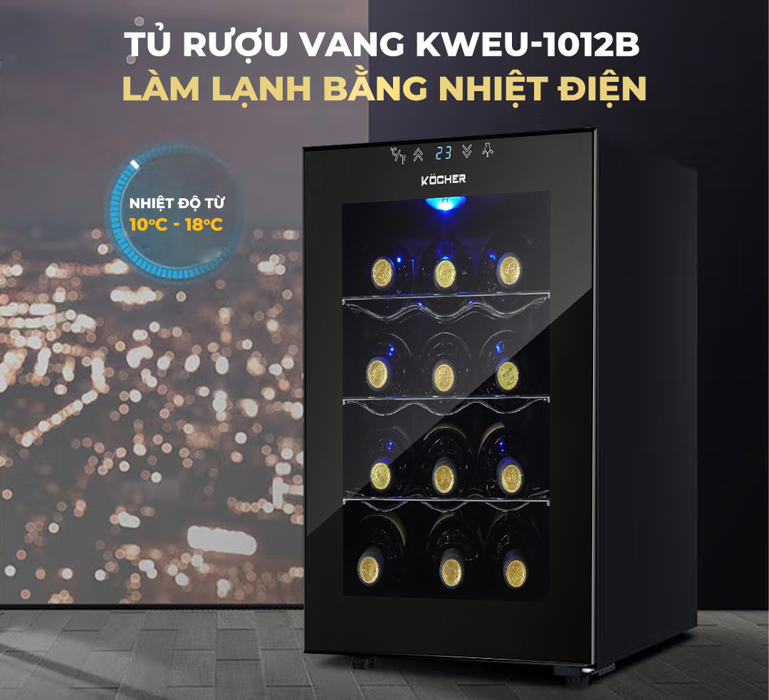 Tủ rượu vang 12 chai Kocher KWEU-1012B
