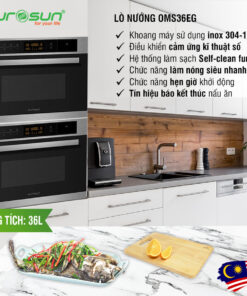 Lò nướng kết hợp hấp, vi sóng âm tủ Eurosun OMS36EG