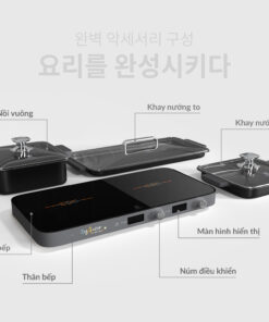 Bếp từ đôi kèm bộ nồi Hawonkoo MCEH-200-II-GR