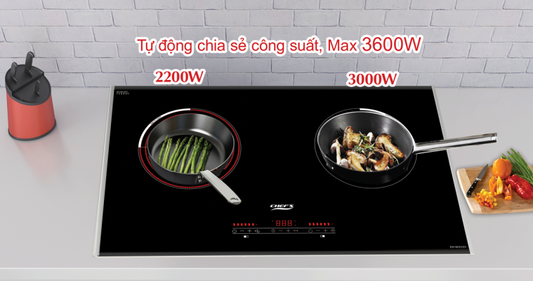 Bếp điện từ đôi Chef's EH-MIX333