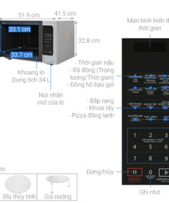 Lò vi sóng điện tử có nướng Toshiba 34L ER-SGS34(S1)VN