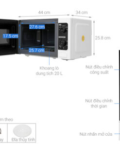 Lò vi sóng cơ Toshiba ER-SM20(W1)VN 20 lít