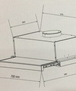 Máy hút mùi âm tủ Eurosun EH-60AF85S
