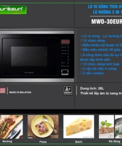 Lò vi sóng kết hợp nướng âm tủ Eurosun MWO-30EUR