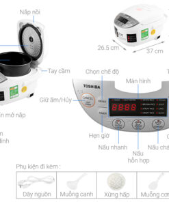 Nồi cơm điện tử Toshiba 1L RC-10DH2PV(W)