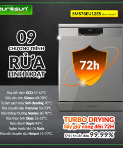 Máy rửa bát âm tủ 14 bộ Eurosun SMS78EU12ES