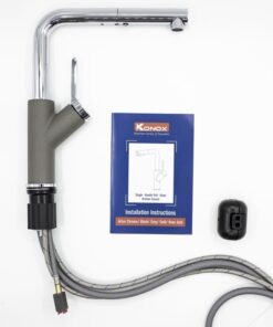 Vòi rửa bát dây rút Konox Artan Grey