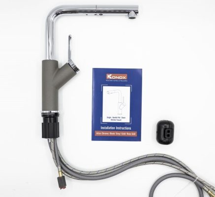 Vòi rửa bát dây rút Konox Artan Grey Vòi rửa bát dây rút Konox Artan Grey