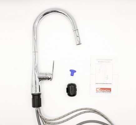 Vòi rửa bát dây rút Konox Curva Chrome