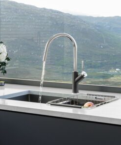 Vòi rửa bát dây rút Konox Ponte Black