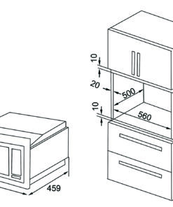 Lò vi sóng kết hợp nướng âm tủ Spelier SP 8206EU Lò vi sóng kết hợp nướng âm tủ Spelier SP 8206EU