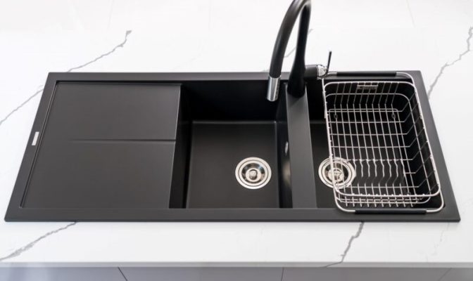 Chậu rửa bát Konox Granite Sink Livello Smart 1160 Black Chậu rửa bát Konox Granite Sink Livello Smart 1160 Black