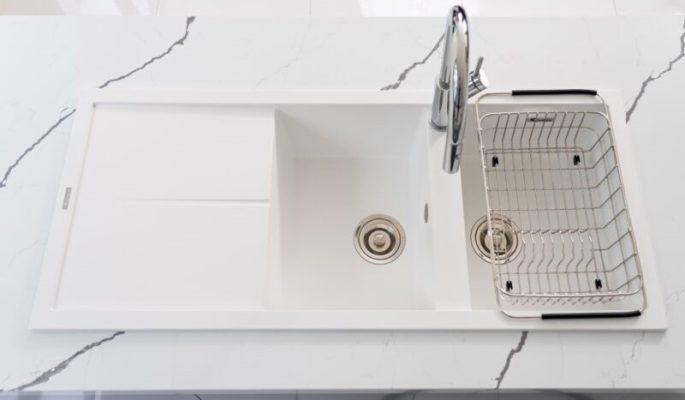 Chậu rửa bát Konox Granite Sink Livello Smart 1160 White Silver