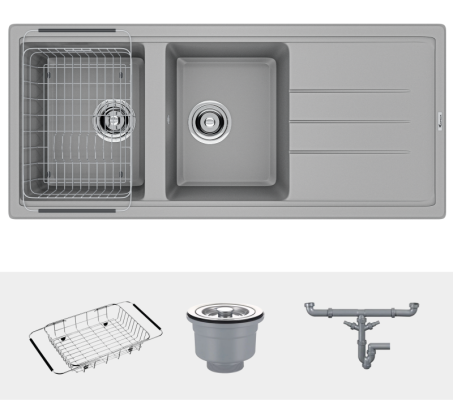 Chậu rửa bát Konox Granite Sink Phoenix 1160 Grey