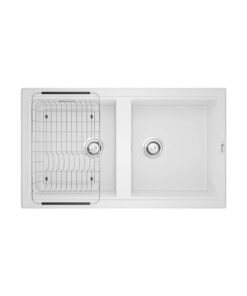 Chậu rửa bát Konox Granite Sink Phoenix Smart 860 White Silver