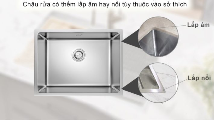 Chậu rửa bát Konox Undermount Sink Cube 5444SU