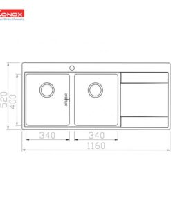 Chậu rửa bát Konox Unico 11652