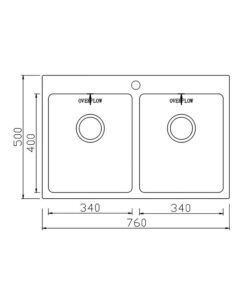 Chậu rửa bát Konox Topmount Sink Unico 7650
