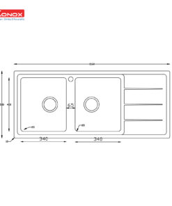 Chậu rửa bát Konox Turkey Sink Beta 1160 bàn phải Chậu rửa bát Konox Turkey Sink Beta 1160 Bàn Phải