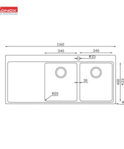 Chậu rửa bát Konox Turkey Sink Miro 1160