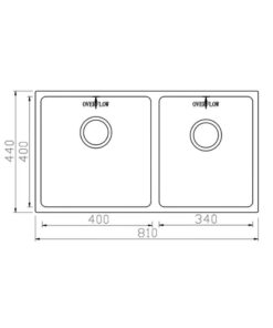 Chậu rửa bát Konox Undermount Sink Cube 8144DU