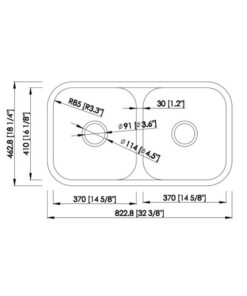 Chậu rửa bát Konox Undermount Sink KN8246DUA Chậu rửa bát Konox Undermount Sink KN8246DUA