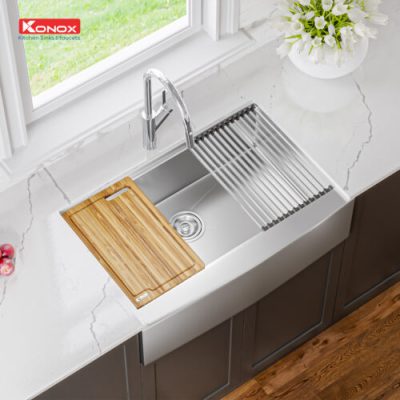 Chậu rửa bát Konox Workstation Sink – Apron Sink KN8051AS Curve