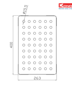 Thớt lỗ Konox inox Cutting Board CB04