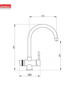 Vòi rửa bát ba đường nước Konox Trim-Water Chrome