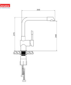 Vòi rửa bát Konox Felix Grey
