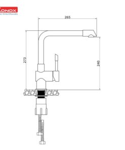 Vòi rửa bát Konox Felix Black