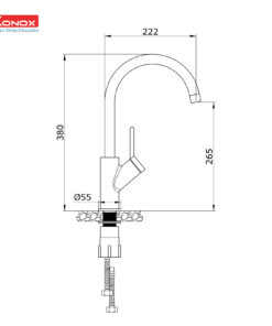 Vòi rửa bát Konox Modo Chrome