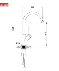 Vòi rửa bát Konox Modo Black