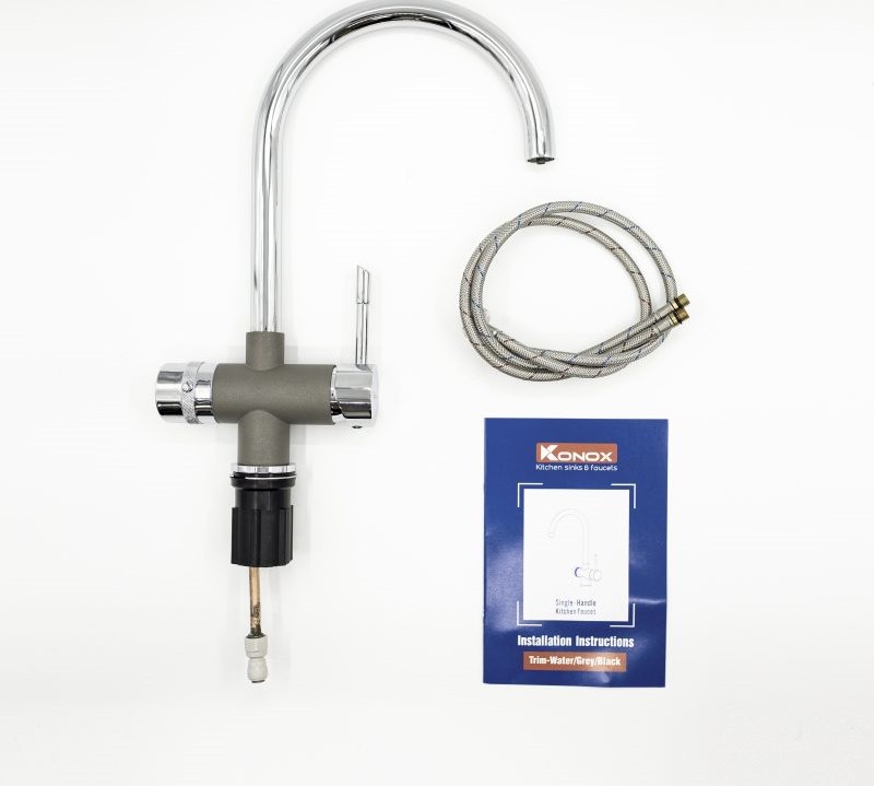 Vòi rửa bát ba đường nước Konox Trim-Water Grey Vòi rửa bát ba đường nước Konox Trim-Water Grey
