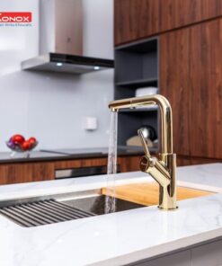 Vòi rửa bát dây rút Konox Artan Gold