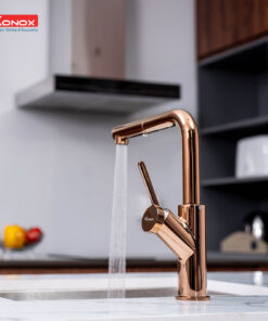 Vòi rửa bát dây rút Konox Artan Rose Gold