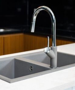 Vòi rửa bát dây rút Konox Ponte Grey