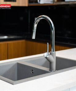 Vòi rửa bát dây rút Konox Ponte Grey