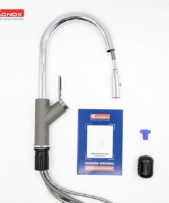 Vòi rửa bát dây rút Konox Ponte Grey