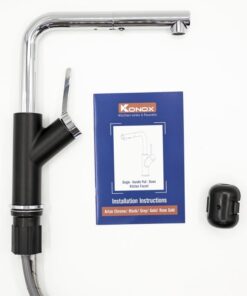 Vòi rửa bát rút dây Konox Artan Black